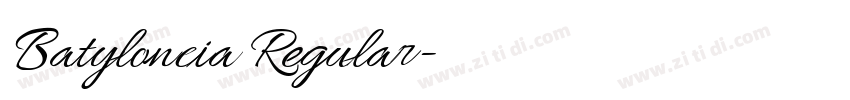 Batyloncia Regular字体转换